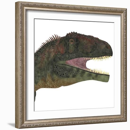 Mapusaurus Dinosaur Head-Stocktrek Images-Framed Art Print