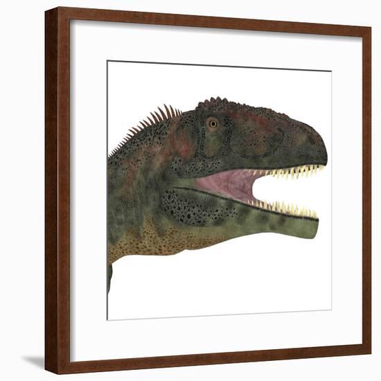 Mapusaurus Dinosaur Head-Stocktrek Images-Framed Art Print