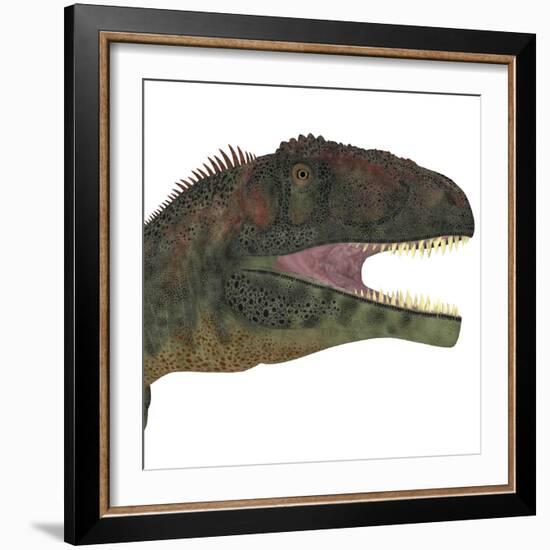 Mapusaurus Dinosaur Head-Stocktrek Images-Framed Art Print