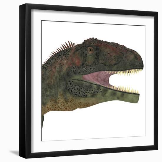 Mapusaurus Dinosaur Head-Stocktrek Images-Framed Art Print