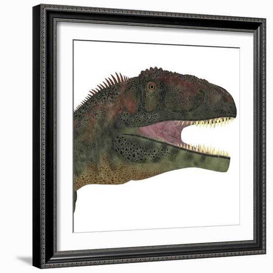 Mapusaurus Dinosaur Head-Stocktrek Images-Framed Art Print