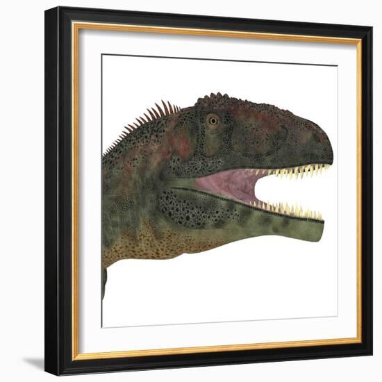 Mapusaurus Dinosaur Head-Stocktrek Images-Framed Art Print