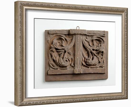 Maquette for the Double Panel of Foliage for the Crown on the Figure of Charity-Alfred Gilbert-Framed Giclee Print