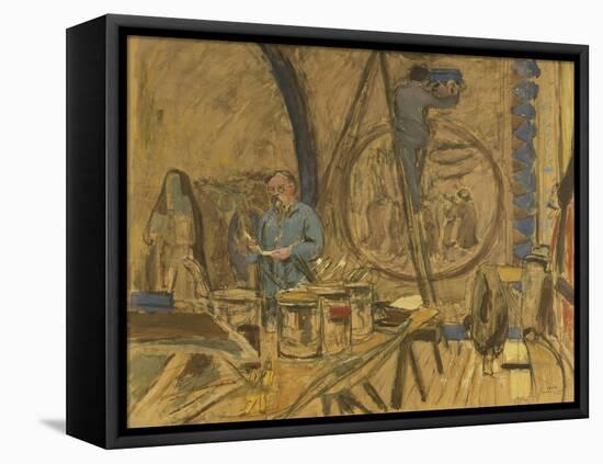 Maquette pour le portrait de Maurice Denis-Edouard Vuillard-Framed Premier Image Canvas