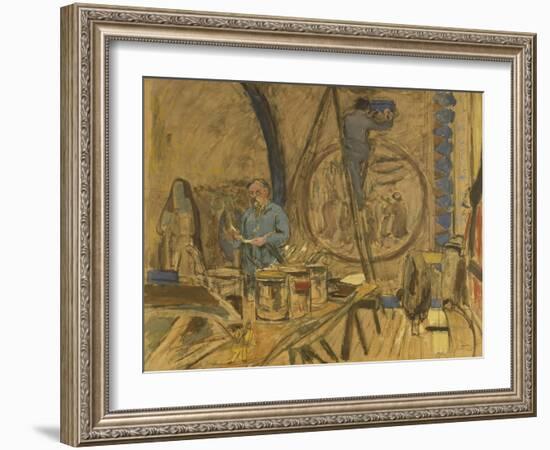 Maquette pour le portrait de Maurice Denis-Edouard Vuillard-Framed Giclee Print