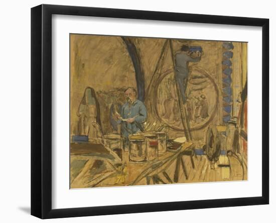 Maquette pour le portrait de Maurice Denis-Edouard Vuillard-Framed Giclee Print