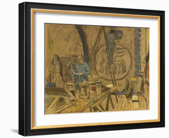 Maquette pour le portrait de Maurice Denis-Edouard Vuillard-Framed Giclee Print