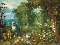 Landscape with the Creation of Eve-Mar Brueghel the Elder-Framed Premier Image Canvas