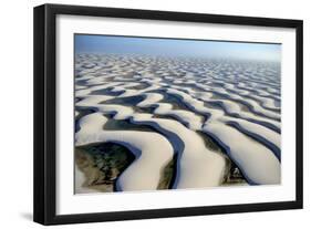 Maranhao State, Brazil - August. 21. 2010 : Aerial View of Lencois Maranhenses National Park, Brazi-T photography-Framed Photographic Print
