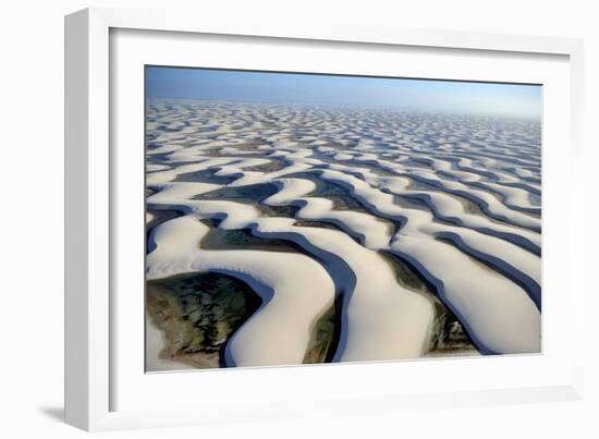 Maranhao State, Brazil - August. 21. 2010 : Aerial View of Lencois Maranhenses National Park, Brazi-T photography-Framed Photographic Print