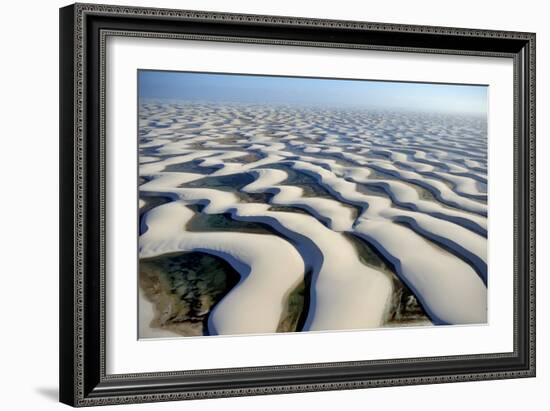 Maranhao State, Brazil - August. 21. 2010 : Aerial View of Lencois Maranhenses National Park, Brazi-T photography-Framed Photographic Print