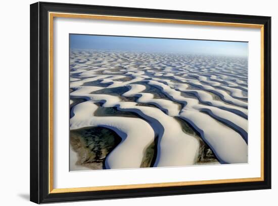 Maranhao State, Brazil - August. 21. 2010 : Aerial View of Lencois Maranhenses National Park, Brazi-T photography-Framed Photographic Print