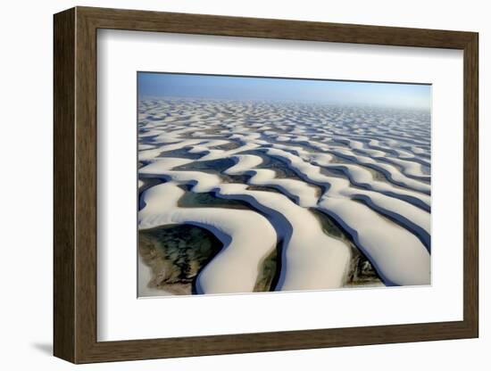 Maranhao State, Brazil - August. 21. 2010 : Aerial View of Lencois Maranhenses National Park, Brazi-T photography-Framed Photographic Print