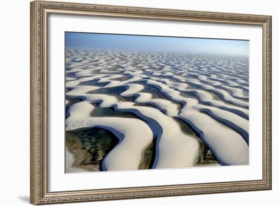 Maranhao State, Brazil - August. 21. 2010 : Aerial View of Lencois Maranhenses National Park, Brazi-T photography-Framed Photographic Print