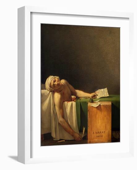 Marat Assassinated (The Death of Marat) by Jacques-Louis David-Fine Art-Framed Photographic Print