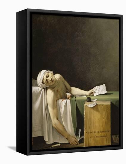 Marat assassiné-Jacques-Louis David-Framed Premier Image Canvas