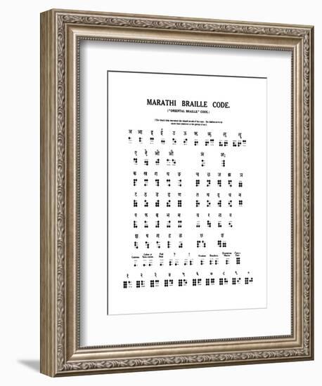 'Marathi Braille Code', 1919-Unknown-Framed Giclee Print