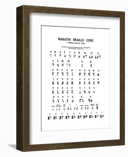 'Marathi Braille Code', 1919-Unknown-Framed Giclee Print