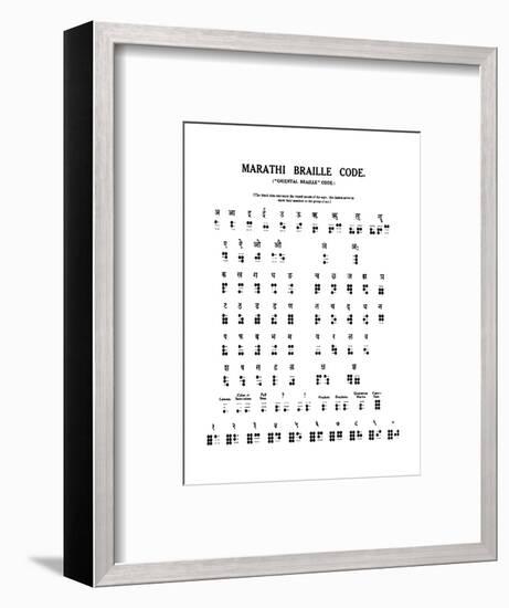 'Marathi Braille Code', 1919-Unknown-Framed Giclee Print