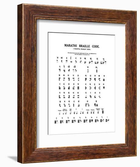 'Marathi Braille Code', 1919-Unknown-Framed Giclee Print