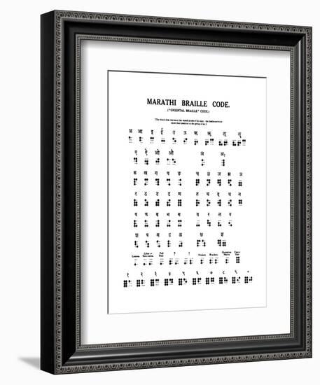 'Marathi Braille Code', 1919-Unknown-Framed Giclee Print