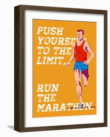 Marathon Push to the Limit Poster-patrimonio-Framed Art Print