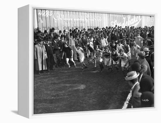 Marathon Race, Seattle (Undated)-Ashael Curtis-Framed Premier Image Canvas