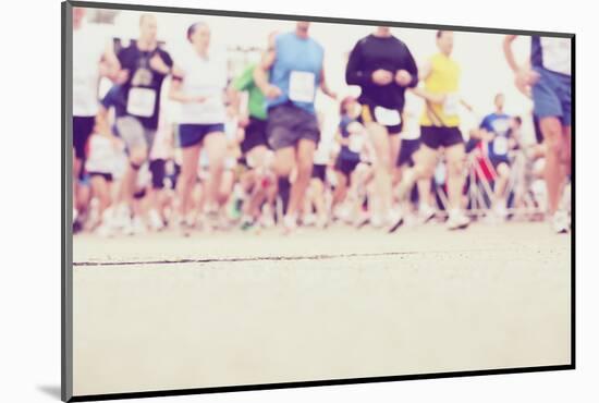 Marathon Runners at the Starting Line-soupstock-Mounted Photographic Print