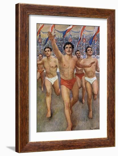 Marathon Runners-J Koci-Framed Art Print