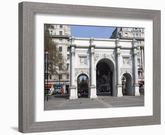 Marble Arch and Oxford Street, London, England, United Kingdom, Europe-Ethel Davies-Framed Photographic Print