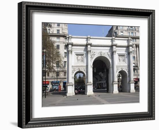 Marble Arch and Oxford Street, London, England, United Kingdom, Europe-Ethel Davies-Framed Photographic Print