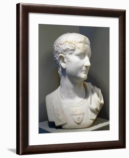 Marble Bust of Emperor Tiberius-null-Framed Giclee Print