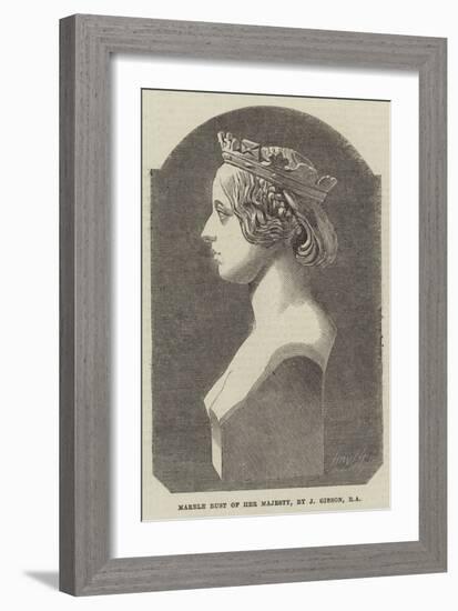 Marble Bust of Her Majesty-null-Framed Giclee Print