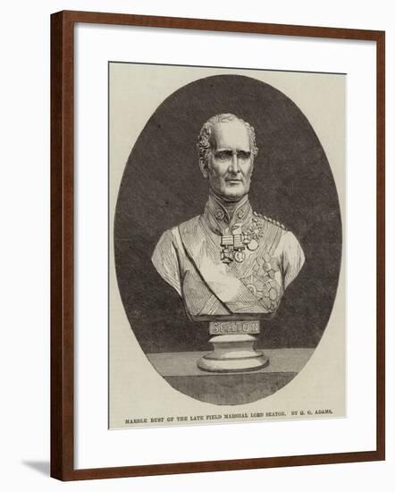 Marble Bust of the Late Field Marshal Lord Seaton-null-Framed Giclee Print
