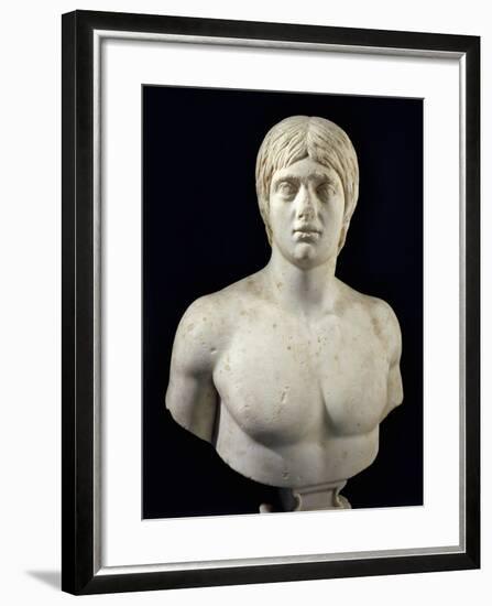 Marble Bust of Young Man-null-Framed Giclee Print