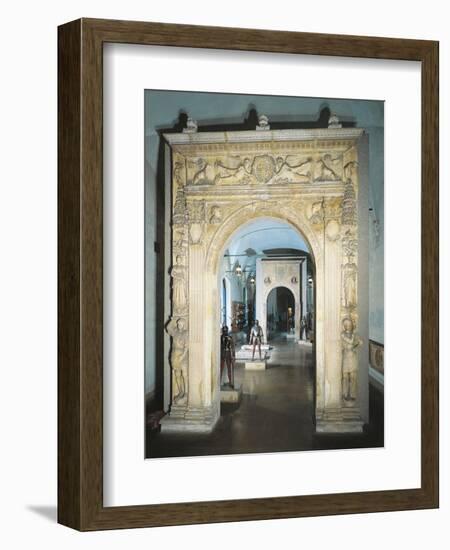 Marble Entrance Way of Medici Bank Palace, Sforza Castle, Milan, Italy, 16th Century-null-Framed Giclee Print