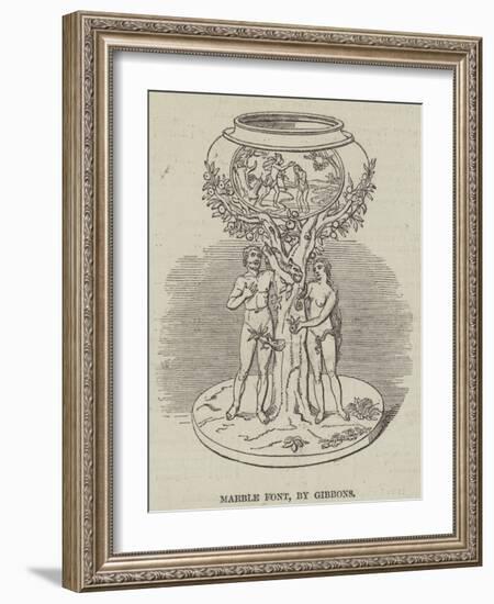 Marble Font, by Gibbons-null-Framed Giclee Print