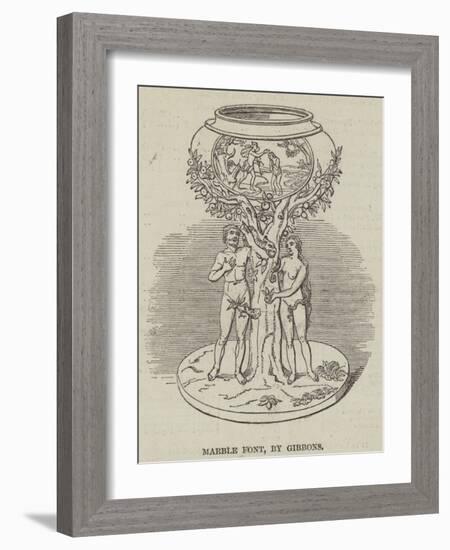 Marble Font, by Gibbons-null-Framed Giclee Print