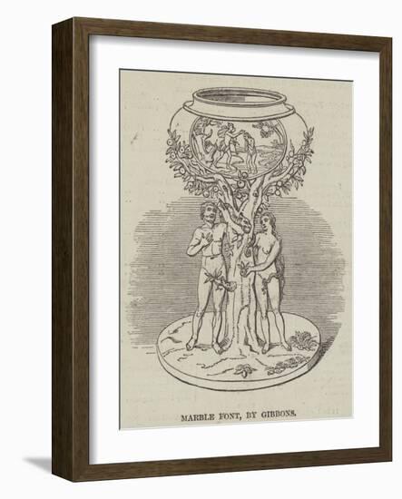 Marble Font, by Gibbons-null-Framed Giclee Print