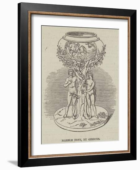 Marble Font, by Gibbons-null-Framed Giclee Print