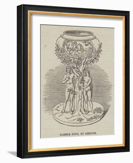 Marble Font, by Gibbons-null-Framed Giclee Print