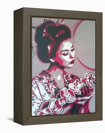 Marble Geisha-Abstract Graffiti-Framed Premier Image Canvas