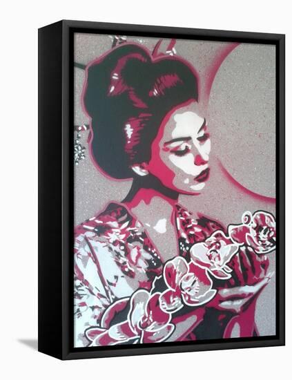 Marble Geisha-Abstract Graffiti-Framed Premier Image Canvas