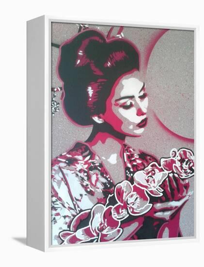 Marble Geisha-Abstract Graffiti-Framed Premier Image Canvas