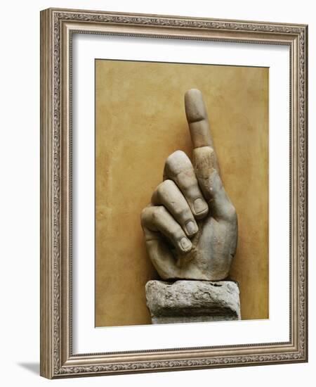 Marble Hand from Colossal Figure of Emperor Constantine the Great (306-337 CE)-null-Framed Giclee Print