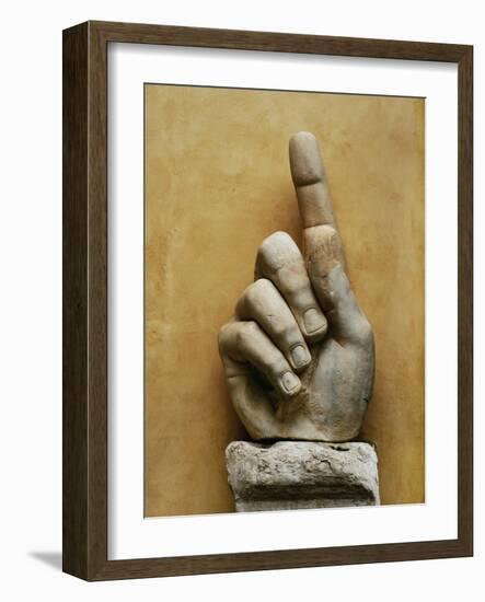 Marble Hand from Colossal Figure of Emperor Constantine the Great (306-337 CE)-null-Framed Giclee Print