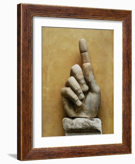 Marble Hand from Colossal Figure of Emperor Constantine the Great (306-337 CE)-null-Framed Giclee Print