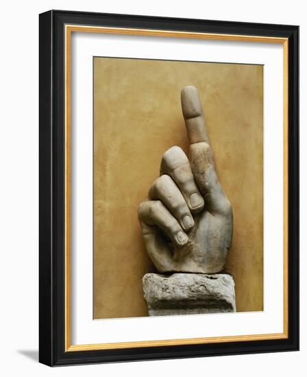 Marble Hand from Colossal Figure of Emperor Constantine the Great (306-337 CE)-null-Framed Giclee Print