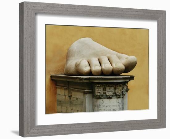 Marble Hand from Colossal Figure of Emperor Constantine the Great (306-337 CE)-null-Framed Giclee Print