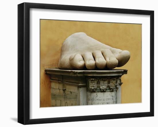 Marble Hand from Colossal Figure of Emperor Constantine the Great (306-337 CE)-null-Framed Giclee Print